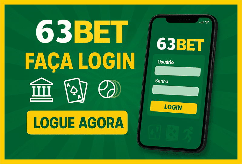 Imagem destacando login seguro na 63BET para novos usuários